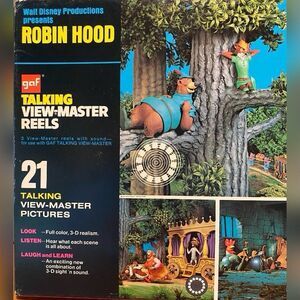 Vintage Gaf Talking View Master 3 Reels Robin Hood